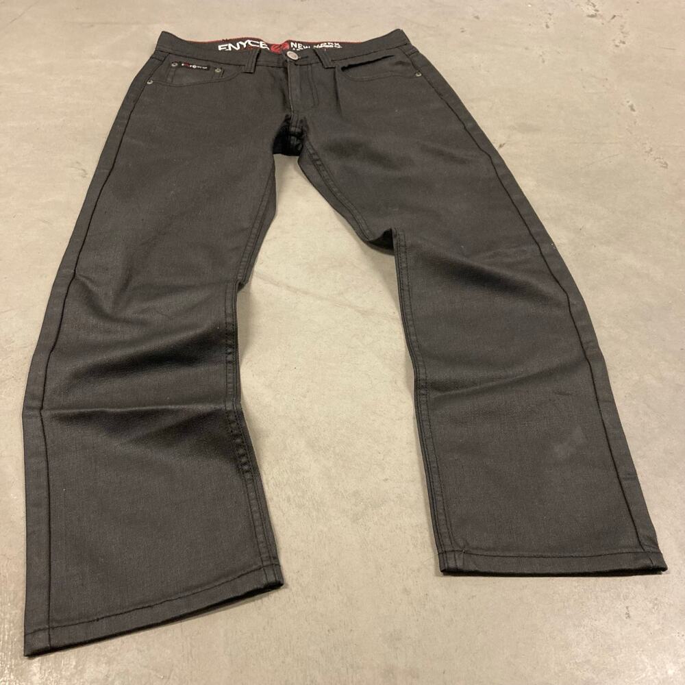 Y2K enyce leather slim pants 32x30